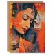 image 1 of Young Indian Woman Portrait Modern Beauty Him Her Birthday Card