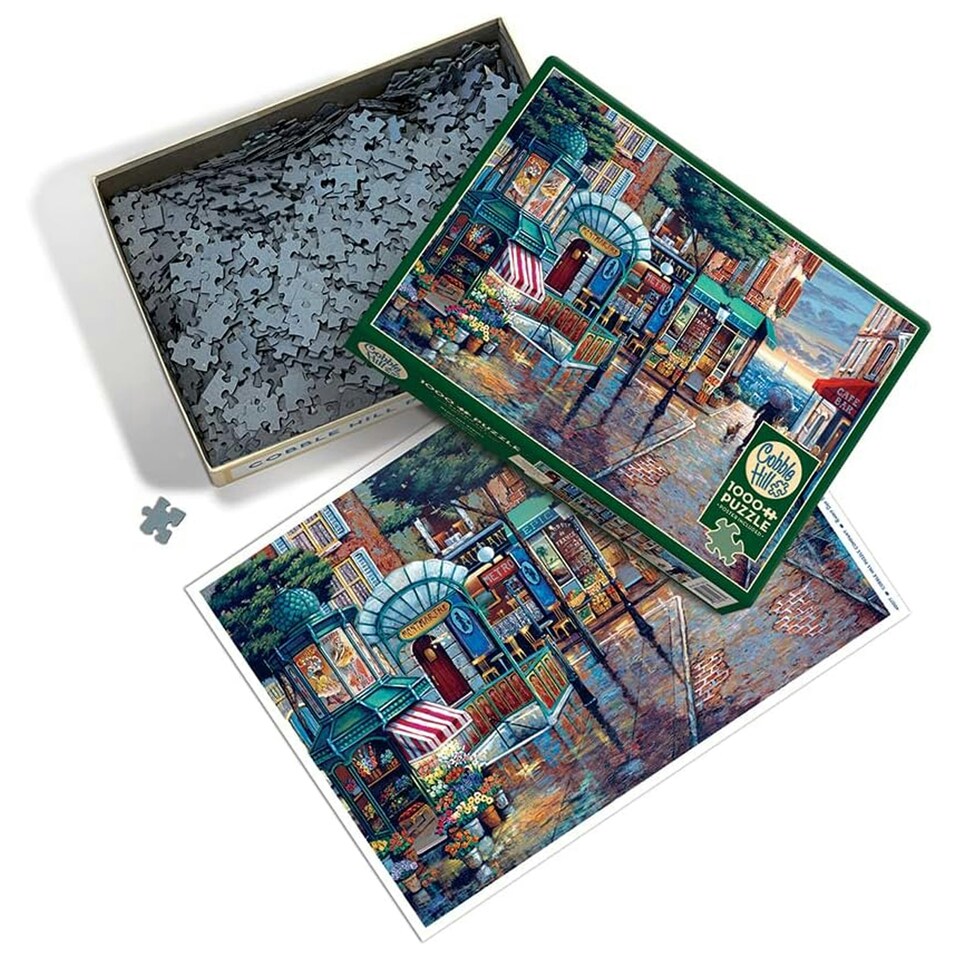 image 1 of Cheatwell Games Rainy Day Stroll Jigsaw Puzzle 1000 Pieces