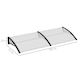 image 3 of Outsunny Outdoor Curved Window Porch Canopy Awning UV Rain Cover 0.8x2m Clear | Clear | Clear | 1