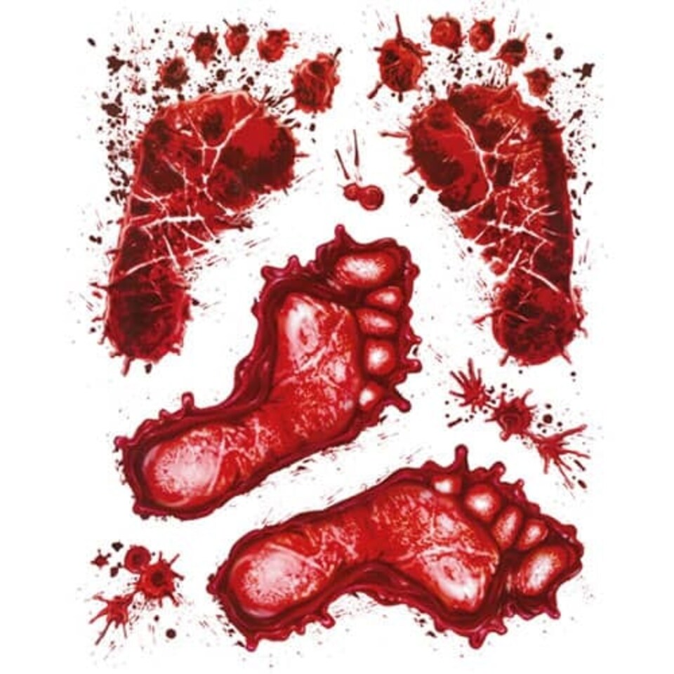 Halloween Bloody Feet Window Decoration