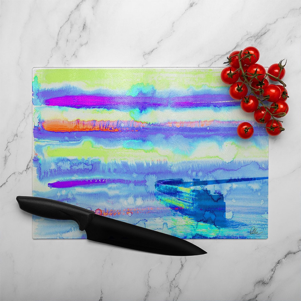 image 1 of Dover Entrance Glass Chopping Board | Multi