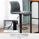 image 4 of HOMCOM Barstools Set of 2, Dining Stools with Backrest and Footrest