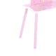 image 8 of HOMCOM Kids Dressing Table Girls Pink Wooden Kids Dressing Table & Stool Make Up Desk Chair Toys Fairy Dresser Play Set w Mirror
