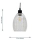 image 5 of Birch - Clear Fluted Glass Easy Fit Pendant Shade | Clear | Small | 1