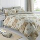 image 2 of Velosso Maya Printed Cotton Blend Duvet Cover and Pillowcase Set Brown | Double