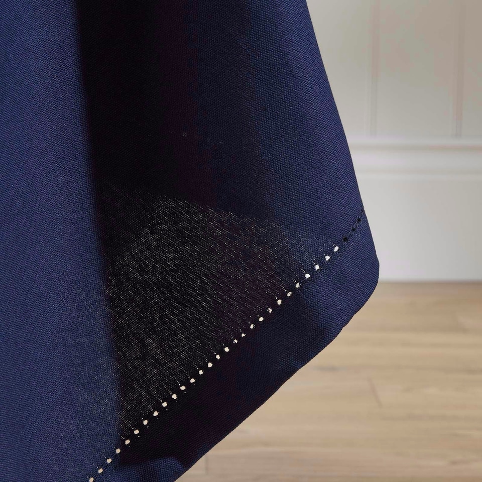 image 1 of Homescapes Navy Blue Tablecloth - 178 x 300 cm Blue