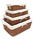 image 5 of Wider Large Big Deep Lined Kitchen Wicker Storage Basket Xmas Hamper Basket Extra Large 52 x 40 x 21 cm | Brown | Brown