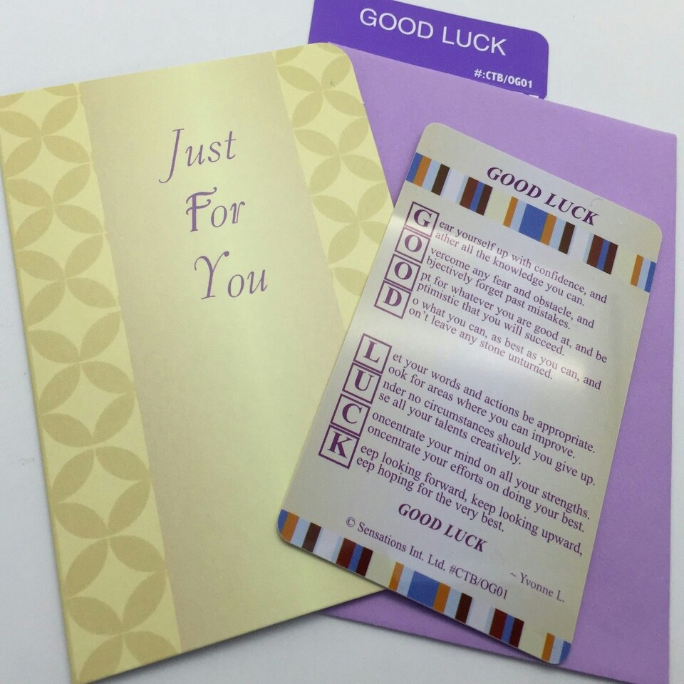 image 1 of GOOD LUCK Sentimental Keepsake Wallet / Purse Card