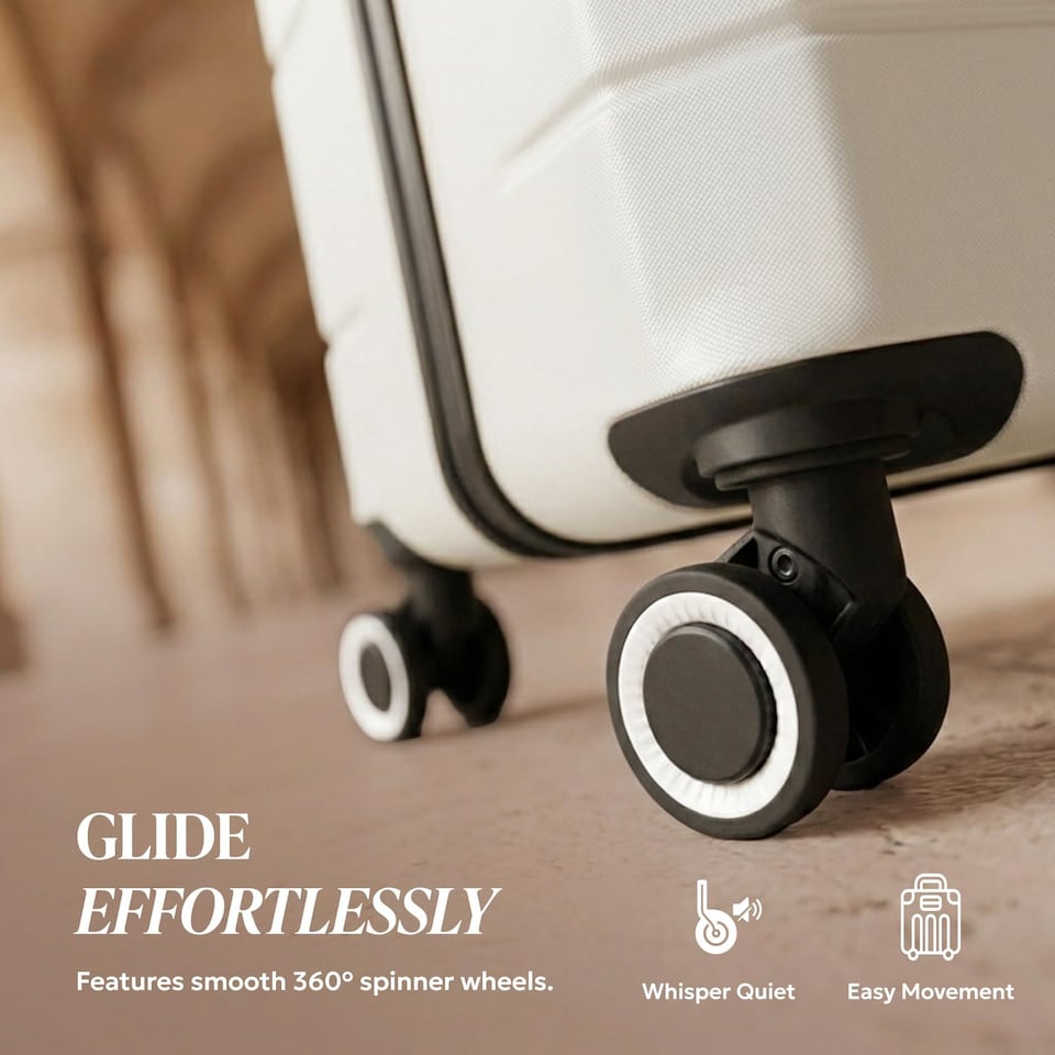 image 1 of Lugg Jetset Lightweight Hard Shell Suitcase ABS 4 Wheels TSA Lock (86x58x31cm)
