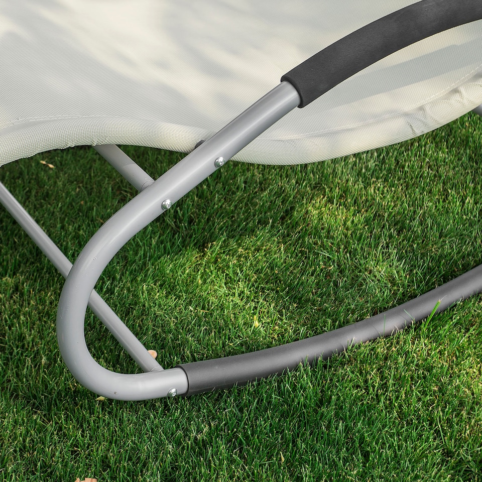 image 1 of SoBuy OGS28-MI,Outdoor Garden Rocking Sun Lounger Recliner Relaxing Chair