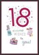 image 1 of Age 18th Female Happy Birthday Glitter Card