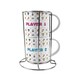 image 1 of Retro Player 1 & Player 2 Stacking Mug Set - Arcade Gaming Drinkware Gift | White