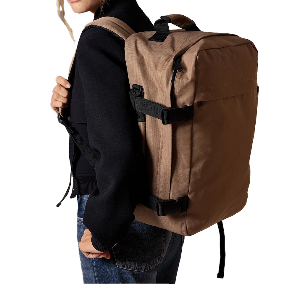 image 1 of Kimood Plain Travel Backpack | Brown | Cashew Brown | One Size | 1