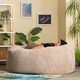 image 3 of Soul Giant Corduroy Bean Bag Natural 2-Seater Bean Bag Chair | Cream | Natural | XL | 1