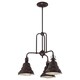 image 4 of Eastvale 3 Light Pendant Bar Chandelier Light Palladian Bronze, E27