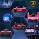 image 8 of HOMCOM Lamborghini Veneno Licensed Electric Ride-on Car w/ Remote- Pink