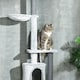image 8 of PawHut Floor to Ceiling Cat Tree with Scratching Post Height Adjustable Grey