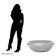 image 3 of Silver Diamond Cut Coffee Table,Reflective Finish Center Table,Hexagonal Shiny Metallic Accent Table Silver