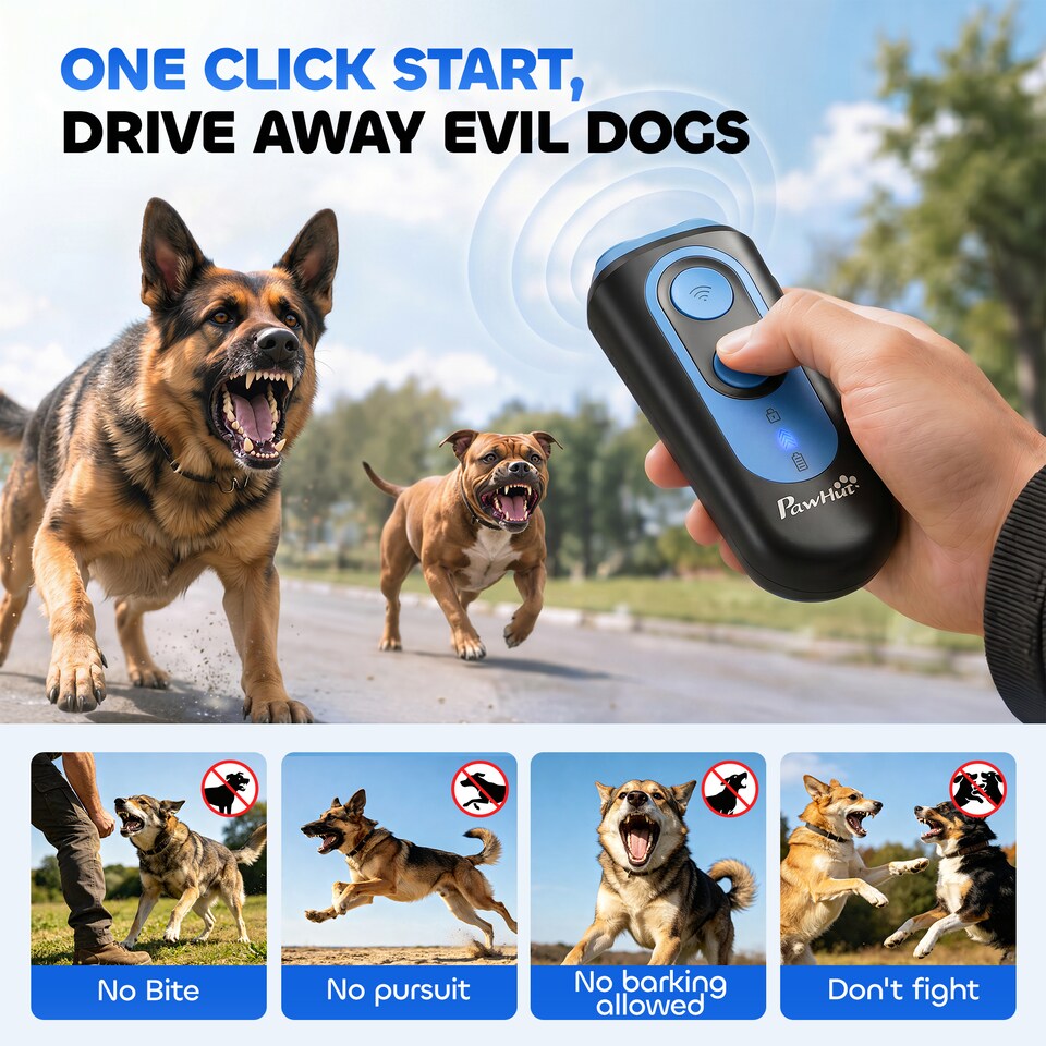 image 1 of PawHut Anti Barking Device for Dogs, Ultrasonic Stop Dog Barking Device