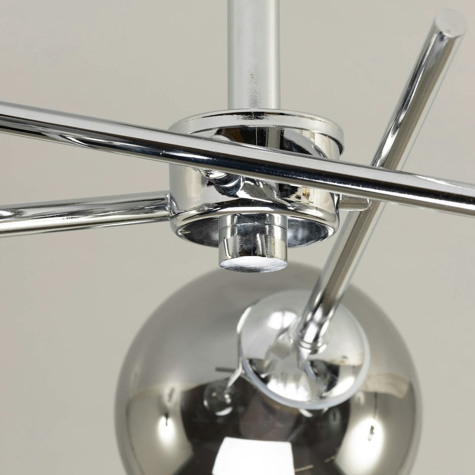 image 1 of BHS Nera 3 Light Flush Bathroom Ceiling Light | Silver | Chrome | 1
