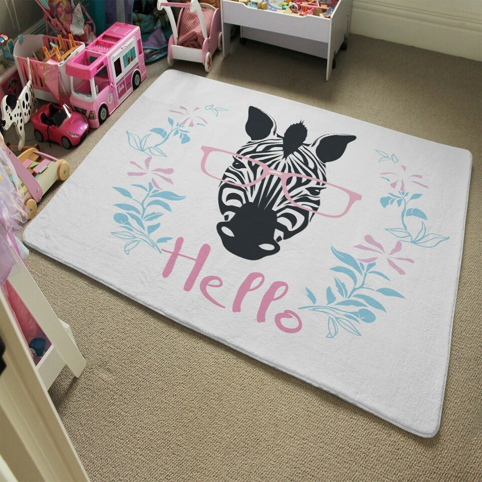 image 1 of Hello Zebra (Rug) Multi | Medium: 80x150cm