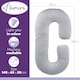 image 10 of Aamira Pregnancy Maternity Pillow, 140x65x20cm C Shaped Memory Foam | Silver | Light Grey | 140x65x20cm | Silver | Light Grey | 1