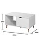 image 5 of Pulford Scandi Coffee Table 2 Drawers White Living Room Storage Furniture