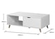 image 5 of Pulford Scandi Coffee Table 2 Drawers White Living Room Storage Furniture