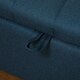 image 8 of HOMCOM Storage Ottoman Bench, Linen Fabric Footstool with Steel Legs Blue