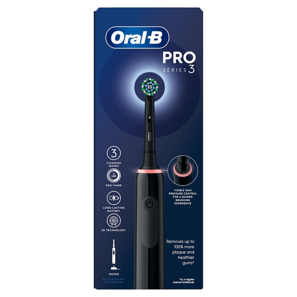 image 1 of Oral-B Pro 3 Cross Action Black