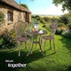 image 8 of Garden Furniture Set with 2 Chairs and 1 Table in a Vintage Bronze Look