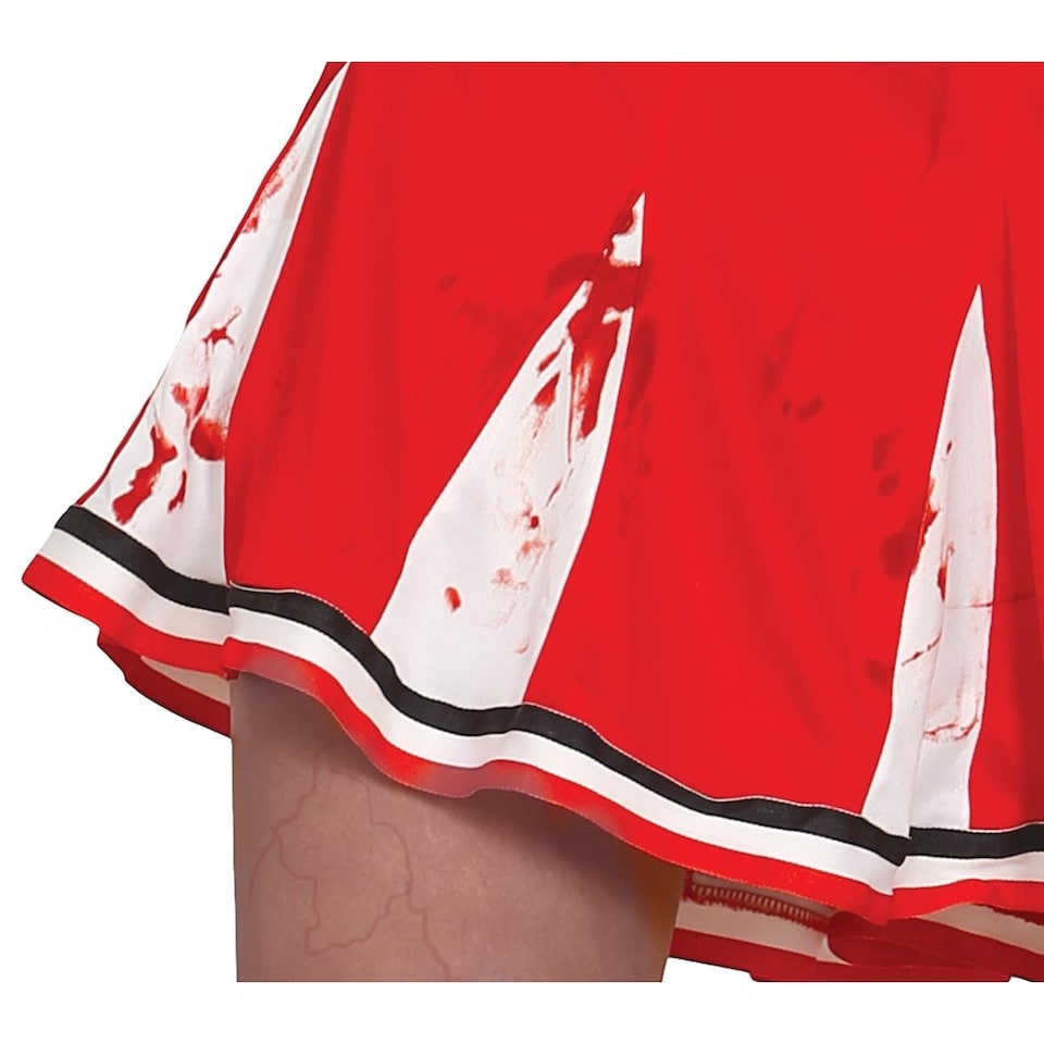 image 1 of Fiestas Guirca Womens/Ladies Zombie Cheerleader Costume | Red | Red/White | L | 1