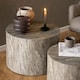 image 5 of Dice Round Coffee Table Set in Grey Marble