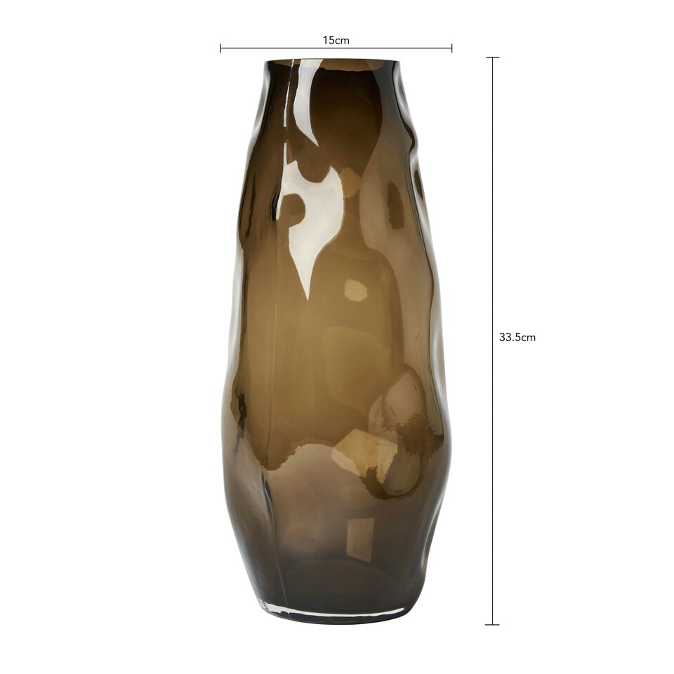 image 1 of BHS Ombre Glass Vase, Smoke Grey | Smoke