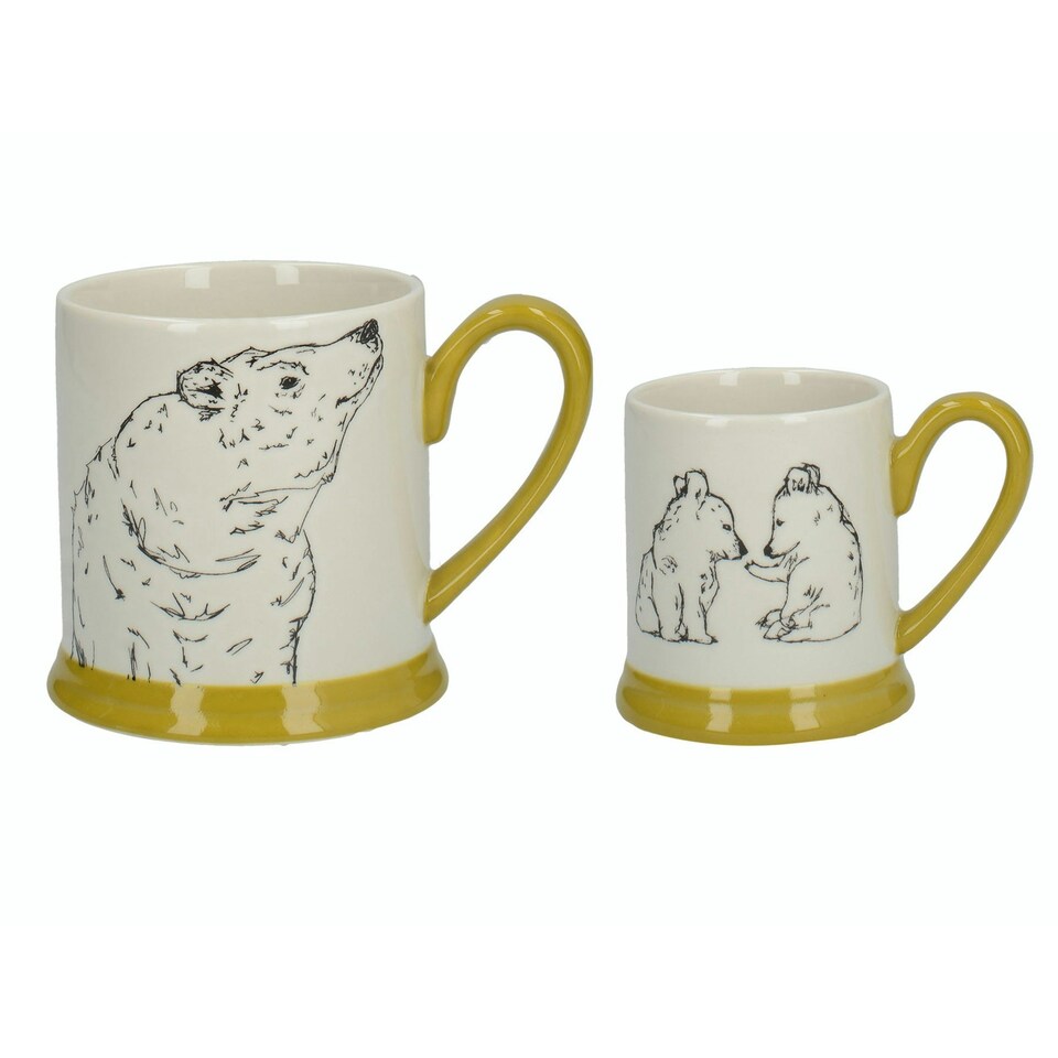 image 1 of Creative Tops Into The Wild Little Explorer Bear Set Of 2 Mugs
