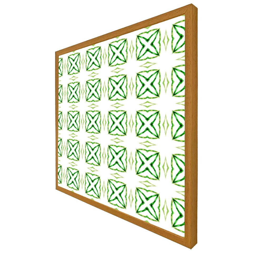 image 1 of Green extraordinary boho chic summer design (Picutre Frame) Black | M