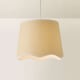 image 4 of ValueLights Dutton Natural White Trim Scallop Large Ceiling Lamp Shade | White