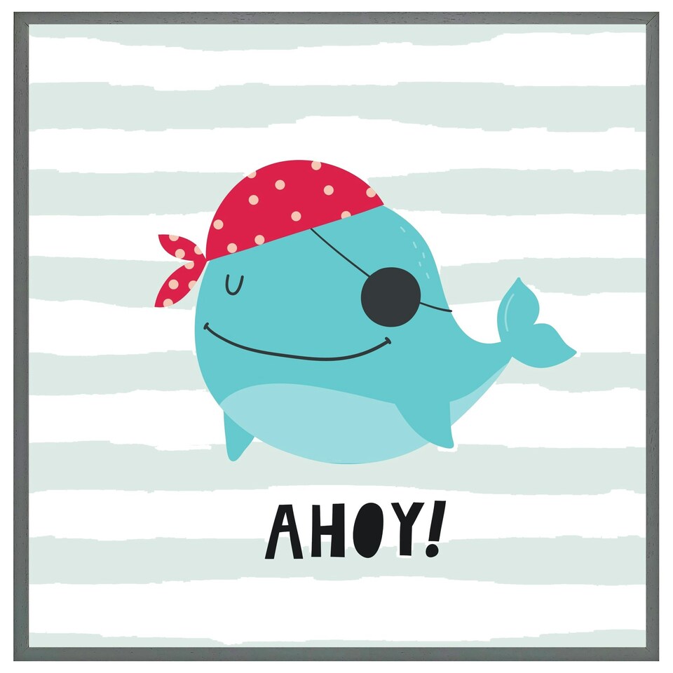 image 1 of Ahoy! whale (Picture Frame) White | S