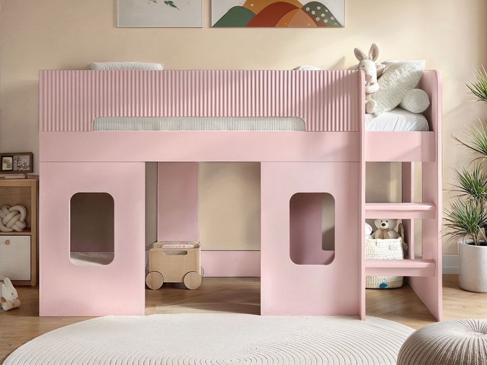 image 1 of Flair Lino Playhouse Mid Sleeper Bed Pink