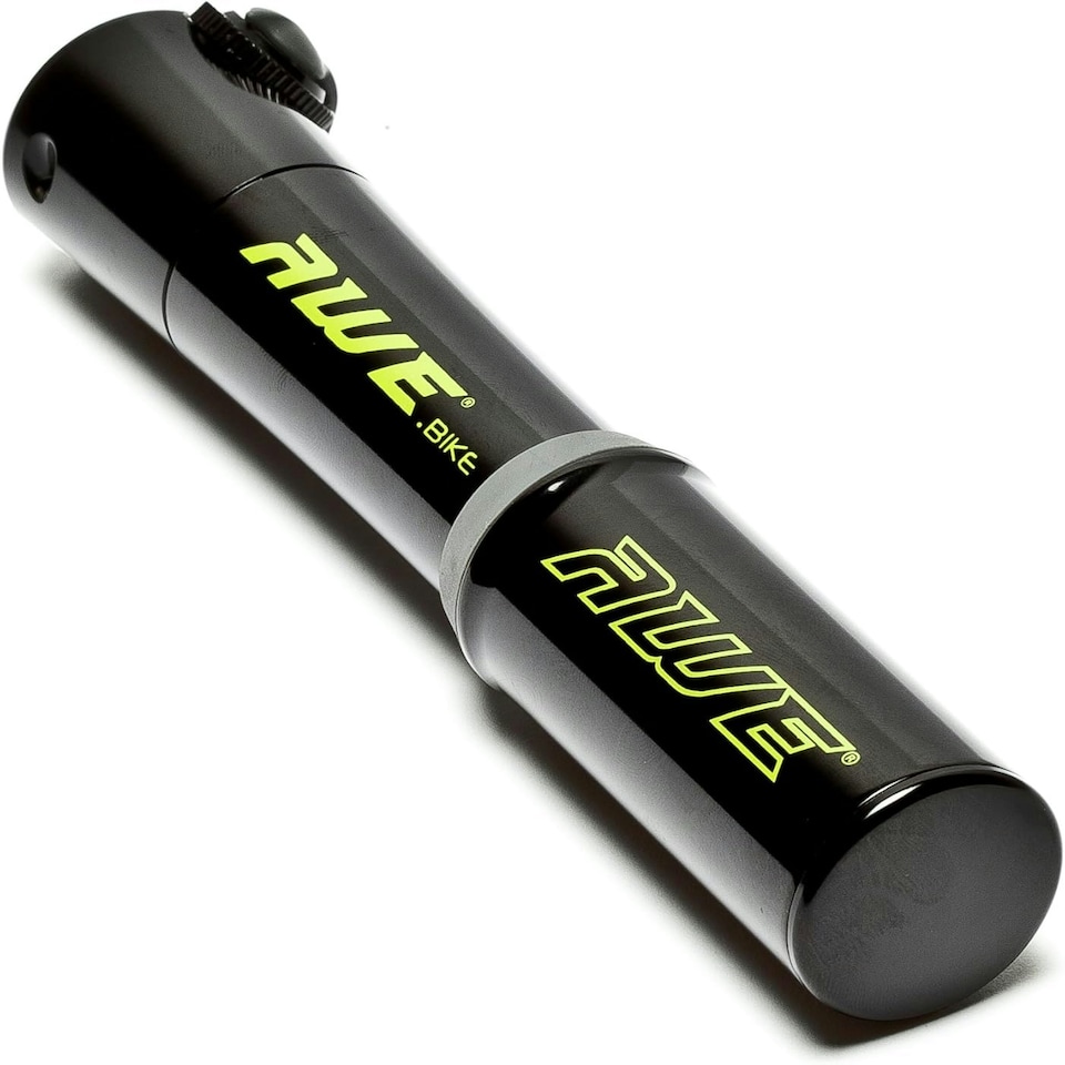 image 1 of AWE AWEForce CNC 6063 Alloy 80PSI Telescopic Mini Bike/E-Bike Pump Black/Green