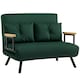 image 1 of HOMCOM Click Clack 2 Seater Sofa Bed for Living Room, Guest Room, Green 