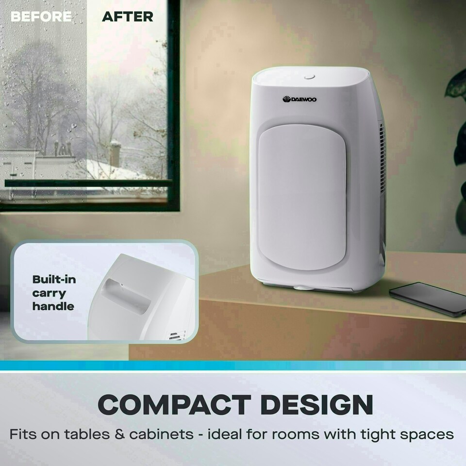 image 1 of Daewoo 2L Portable Dehumidifier