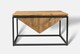 image 1 of Industrial Diamond Coffee Table - Mango Wood/Iron - L80 x W80 x H47 cm - Mango PP Saw Finish | Brown
