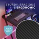 image 9 of House of Home Gaming Desk Carbon Fibre Top Black 80cm Black