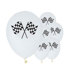 Racing Stripes Latex Balloons 30cm / 12 in - Pack of 6