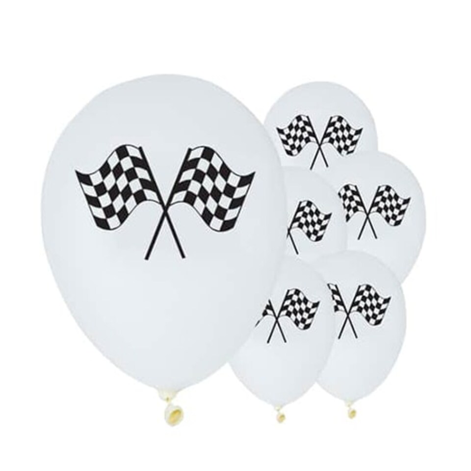 Racing Stripes Latex Balloons 30cm / 12 in - Pack of 6
