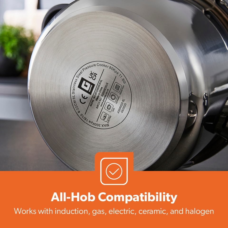 image 1 of GEEPAS 6L Stainless Steel Pressure Cooker