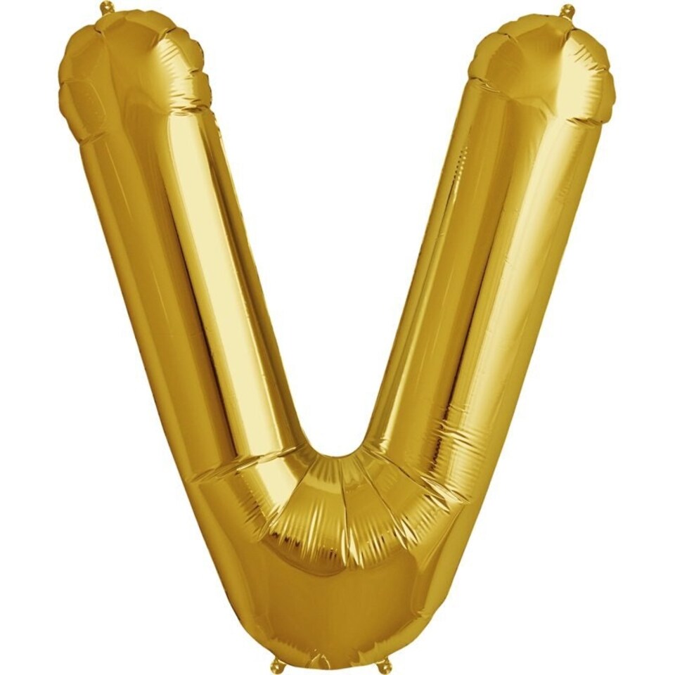 NorthStar V Letter Foil Balloon - Gold - One Size