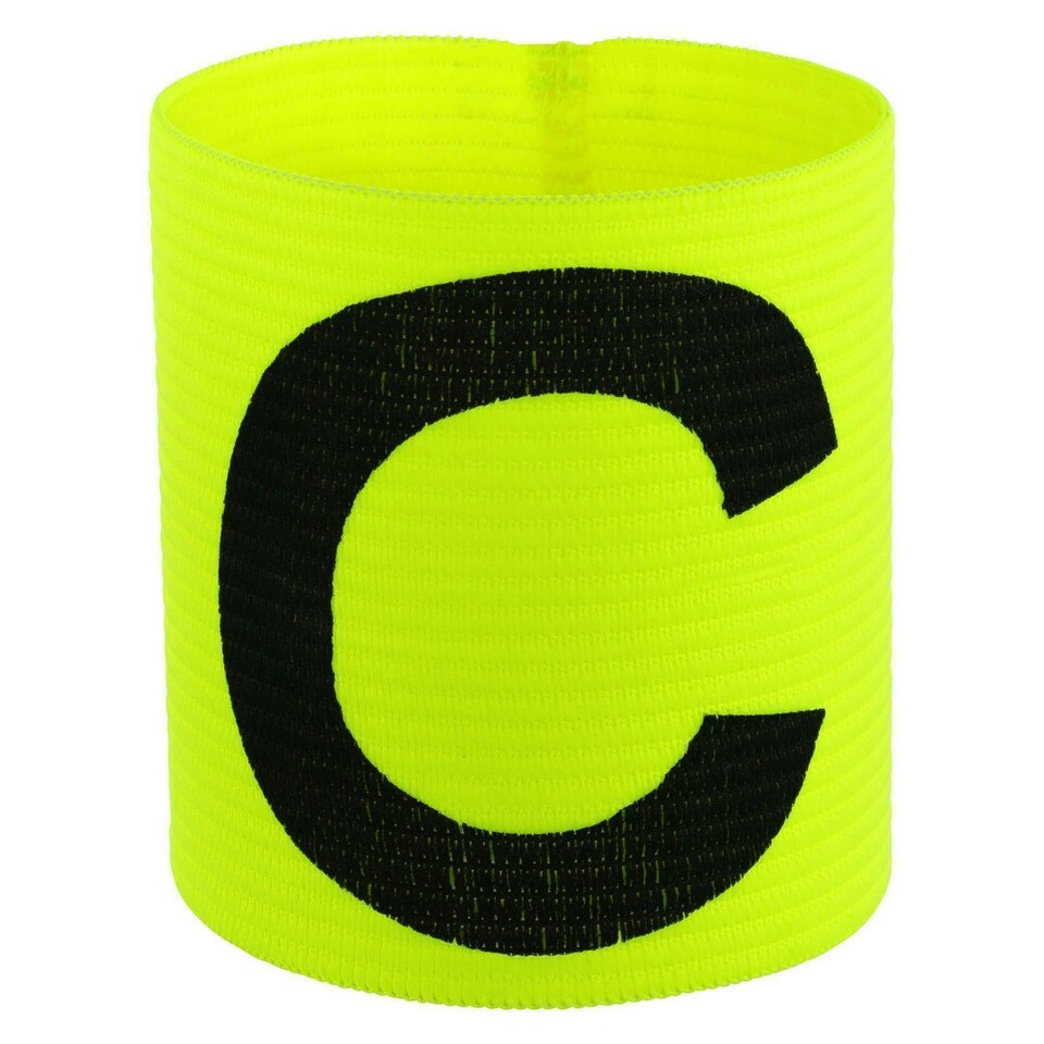 image 1 of Precision Childrens/Kids Big C Captains Armband - Fluorescent Yellow - One Size