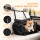 image 3 of PawHut Dog Car Seat for Small Dogs, Dog Booster Car Seat with Fixed Buckle, Safety Leash, Washable Cover, Thickened Small Pets Travel Carrier Bed, 58 x 45 x 28 cm, Black